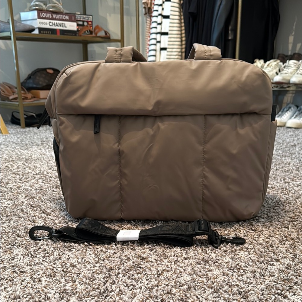 Calpak Luca Duffle in Chocolate.